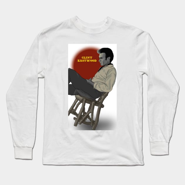 clint eastwood Long Sleeve T-Shirt by rexygramer